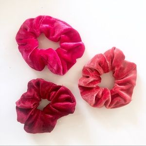 NWOT Velvet Scrunchies
